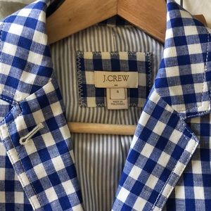 Blue gingham blazer fully lined